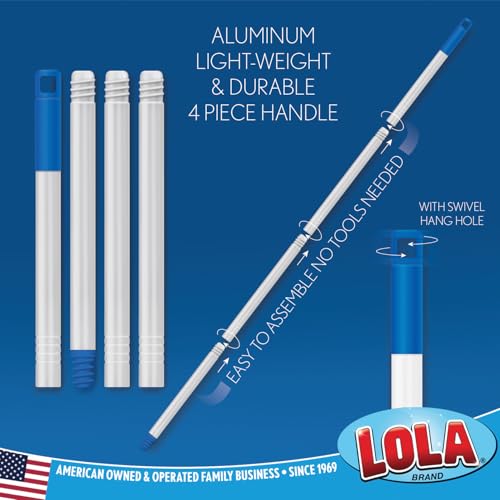 LOLA Squeezematic Butterfly Automatic Sponge Mop, 4 Mop Heads - 2 Foam w/ Cellulose Layer & 2 All Foam, 9" Head w/ Scuff Remover by LOLA - Image 7