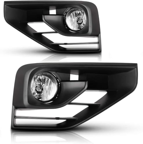 ROXX Fog Lights Assembly For 2017 2018 2019 2020 Nissan Pathfinder, OEM Driving Fog Lamps Replacement with H11 12V 55W Halogen Bulbs + Switch + Wiring Kit