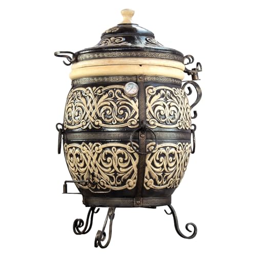 Tandoor Ofen XXXL aus Schamott Extra Groß Keramik Grill für Fleisch Brot...