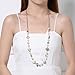 PEARL&CLUB Long Beaded Necklaces For Women - Sweater Chain Fashion Jewelry Necklace Gifts For Women(35-White)