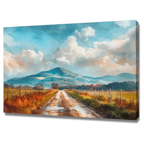 Pintura de arte de paisaje abstracto para renovar la decoración del hogar con lienzo