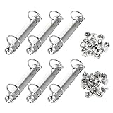 2 anelli meccanismo, 6 clip in metallo a forma di O, 2 anelli di ricambio, clip in metallo, per raccoglitori fai da te