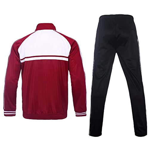 Megub agasalho esportivo 2 peças para homens roupa esportiva conjunto de moletom clássico leve, Borg