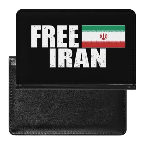 Free Iran Flag Passport Holder Cover Wallet with Card Slot Travel Accessories Documents Organizer Protector