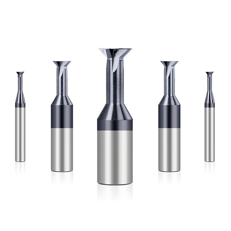 Fresa de cola de milano de carburo de tungsteno de 45 grados for mecanizado de acero, 1 pieza(D7x45x3.5x10x60)