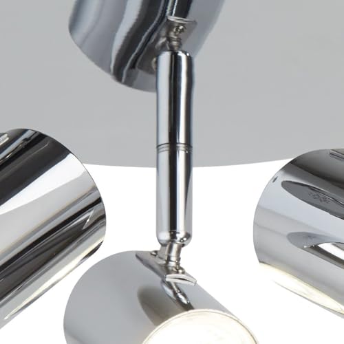 Searchlight Plafoniera Led Rollo, 3 Luci, Cromo - 7