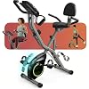 USLIM Foldable Exercise Bike Stationary Bikes for Home, 5 IN 1 Indoor Workout Bike, Cycling Bike with 16-Level Quiet Magnetic Resistance, 6.6 LBS Flywheel and 300LBS Capacity for Senior and Home Workout
