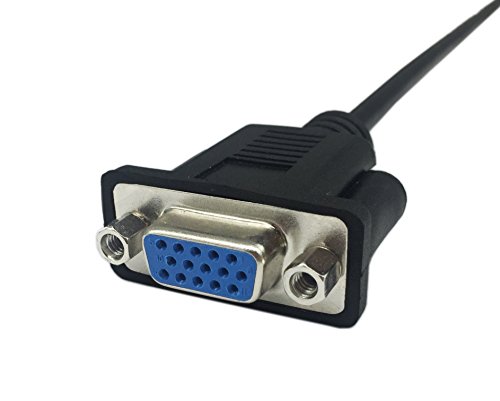 Cerrxian 1Ft Vga Svga 15 Pin Hd15 Female To Female Gender Changer Adapter Extension Video Monitor Cable For Pc Laptop Tv Porjector（Ff） #TOP3
