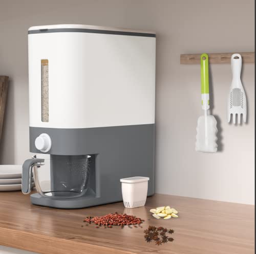 Kveye Rice Dispenser 25 Lbs, Large Cereal Dry Food Storage Containers With Measuring Cup,Upgraded Built-In Fresh Box, Cereal Dispenser Storage With Lids For Home Kitchen Pantry Rice Soybean Corn #TOP24