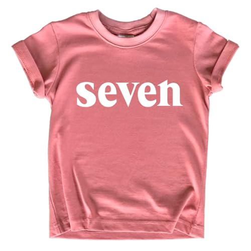 Image of 7th Birthday Shirt Girls 7 Years Old Seven Outfit Seventh Tshirt Gift Girls top 7