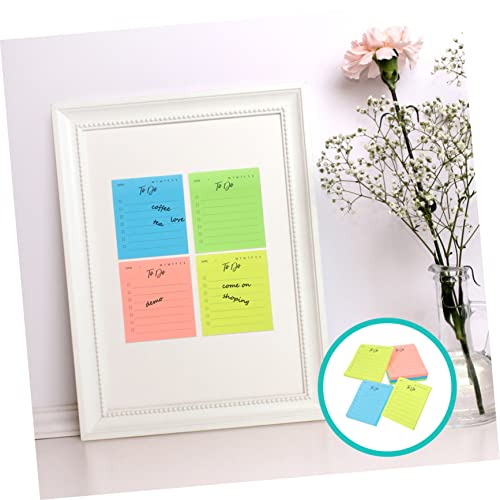 Tofficu 6Pcs Notas Fluorescentes De Papel Portátil