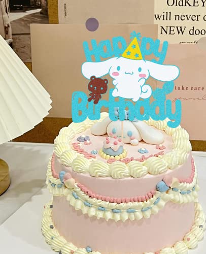 Superdecor Cake Topper For Cinnamoroll Theme Cartoon Cake Decoration Happy Birthday Anime Kawaii Animals Dog Party Supplies For Aldults Kids Pets Childrens #TOP3