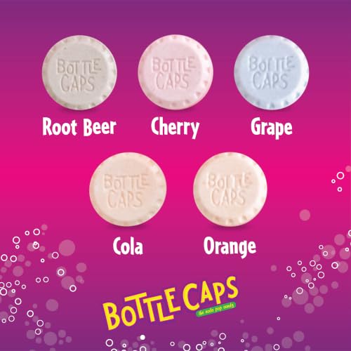 Bottle Caps Fizzy Soda Pop Hard Candy, Theater Box, 5 oz, 10 Pk | Root beer, cherry, grape, cola, orange soda flavors, fizzy, theater box, movie night, party, sharing - image 3