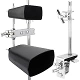 Cowbell Holder for Drum Set, Ring Mounted Cowbell Clip with Up Down Adjustable Mount Position - Percussion Accessory for Jazz Drum Kit Rehearsal Studio Stage Setup Daily Use