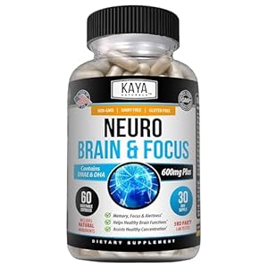 Kaya Naturals – Neuro Brain for Memory & Focus – Nootropic Energy Capsule – Nootropic Brain Support Supplement – Focus & Concentration & Learning Accuracy – Cognitive Function – 60 Count