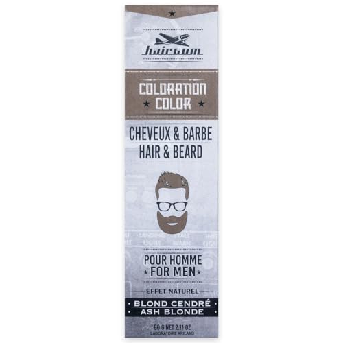 Colorazione capelli e barba biondo cenere capelli gum