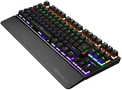SovelyBoFan K28 Backlit Gaming Mechanical Keyboard Colorful LED USB Wired Game Keyboard 26 Keys Anti-ghosting Free Hand Care