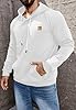 AIYINO Men's Hoodies Pullover Hooded Sweatshirts Long Sleeve Waffle Drawstring Casual Hoody with Kanga Pocket XXL White #2