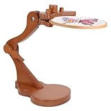 guofa Suporte Ajustável para Bordado com Base Em Formato de Violino, Porta-Bastidor de Ponto Cruz Em Madeira de Faia, Estrutura para Colo e Mesa com Grampo para Trabalhos de Quilting e Bordado.