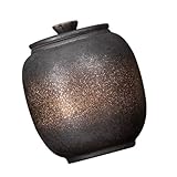 Amosfun Keramik-Teedose mit Verschlussdeckel, hochwertiger glasierter Bohnenhalter für lose Blätter, Mehrzweck-Küchenbehälter für Tee, Zucker und Kosmetik