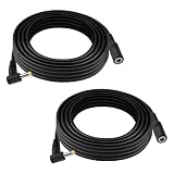 KUOQIY 2 Pezzi 3m 22 AWG 4.0x1.7 mm 24V 12V Cavo di Prolunga di Alimentazione DC, Angolo Retto Maschio a Femmina Cavo Prolunga Alimentazione DC, per Strisce Luminose a LED, Router, Nero