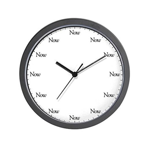 CafePress The Now Unique Decorative 10" Wall Clock