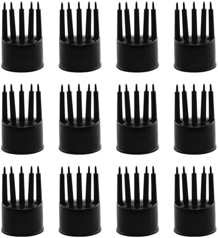12PCS Plastic Brush Head Cap Flip Top Dispenser Black Spiral Comb Reusable For Shampoo Lotion Body Lotion Grease Squeeze Bottle image 5