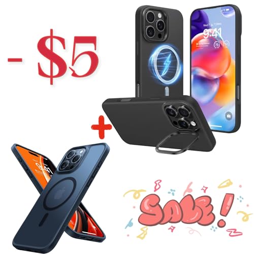 TORRAS iPhone 16 Pro Max Silicone Slim case & Magnetic & Shockproof case— Buy Together to Save 10%
