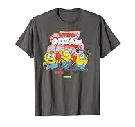 Inspired by Minions & Monsters, this design features the Minions wrapped in film strips with movie reels behind them. “Living the Dream” and “One Frame at a Time” celebrate their rise from silent film chaos to monster movie mayhem in 1920s Hollywood....