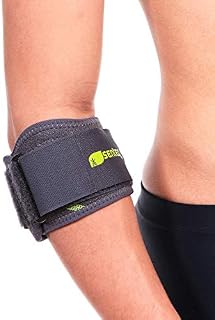 SENTEQ Elbow Brace Support Strap - Tennis & Golfer's Elbow Strap Band. Relieves