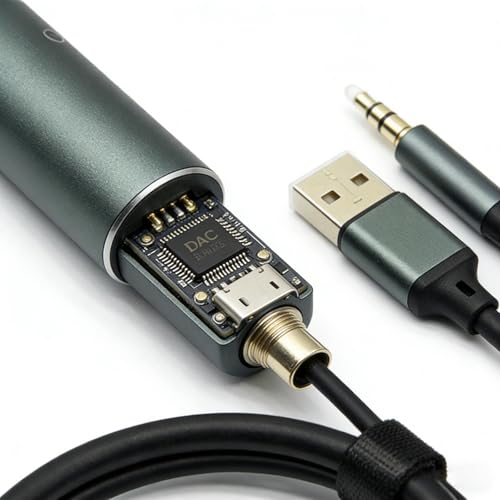Cable convertidor de sonido digital a analógico DAC USB para dispositivos de audio con jack de 3.5mm 5