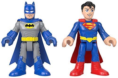Fisher-Price Imaginext DC Super Friends Batman and Superman XL Figures, Set of 2 Extra-Large Figures for Preschool Kids Ages 3 to 8 Years