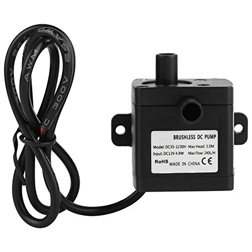 Leinggg Water Pump - 12V 3Meter 260L/H Ultra-Quiet Brush-Less Solar Submersible Water Pump Fountain Aquarium Pump