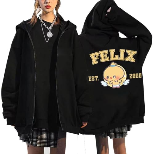 Outofgas SKZ Hoodie Jacket Hyunjin Bangchan Felix seungmin han jisung lee know changbin Zippered Sweatershirts Jacket