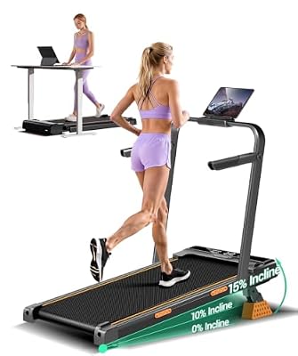 LONTEK Walking Pad with 15% Incline & Handle Bar, Treadmills for Home Small