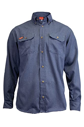 DRIFIRE TECGEN Select FR Work Shirt, Flame Resistant, XX-Large, Light Blue, TCG01190225