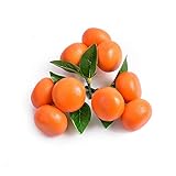 Juianer 3 piezas de fruta artificial pequeña mandarina naranja simulación falso realista para el hogar fiesta cocina Festival decoración