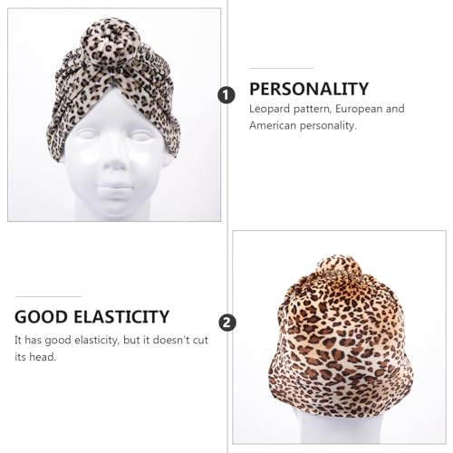 3pcs Cotton Leopard Ear Hats for Newborns and Toddlers Cozy Caps Set Fashionable and Warm Leopard Print Design for Hospital and Everyday Use2