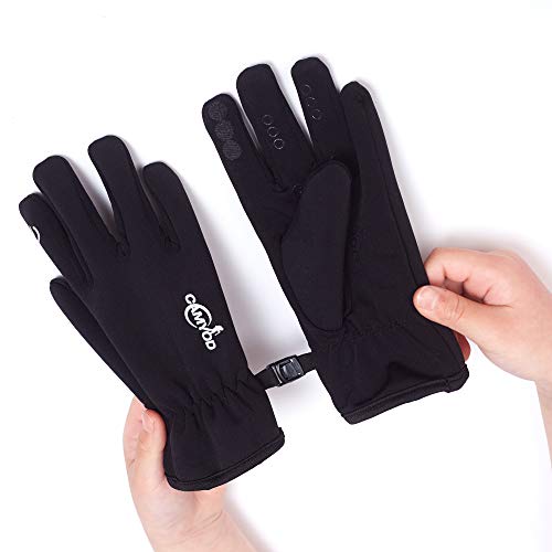 Kids cold weather mitten gloves boys and girls fleece liner windp…