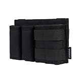 VISMIX 9mm Pistol 5.56mm AR15 Rifle Magazine Pouch Set, Tactical MOLLE Mag Pouch with Quick Release