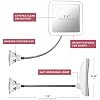 Specchio Per Bagno Da Parete Illuminato Con Illuminazione A LED Integrata Sulla Parte Anteriore L60 H80cm Xpertials Kea Eco 89226196