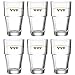 Produktbild LEONARDO HOME Solo Latte-Macchiato Gläser 6er Set, Glas-Becher mit Herzen Aufdruck, spülmaschinengeeignete Kaffee und Cappuccino Glas, Herzchen Motiv, 410 ml, 043467