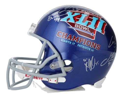 2007 New York Giants Super Bowl Champs Team Signed Full Size Helmet Steiner COA - Autographed NFL Helmets