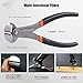 Glarks 4Pcs Nail Pullers Nail Remover Tool Set, Include 7'' End Cutting Plier, 4'' Bendable U Tip and V Tip Tack Puller, 6'' U Tip Tack Lifter for Cutting nails, Remove Nails, Nail Pulling