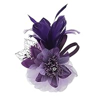Spilla Floreale Con Piuma E Cristalli CZ Per Donna, 20x15 Cm, Elegante, Per Matrimoni, Cappelli, Sciarpe E Abiti, Regalo