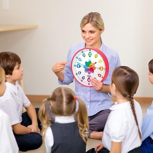 Homotte Learning Clock for Kids | Silent Telling Time Educational Clock — view 5