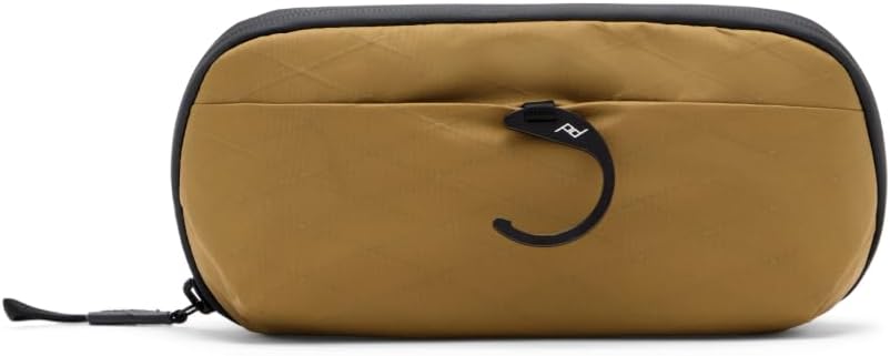Peak Design Small Wash Pouch, Coyote, Ocean Edition, Travel Toiletry Bag, Upright or Hanging Dopp Kit with Pockets, Magnetic Toothbrush Pocket, Wide UltraZip Opening, Toiletry Bag for Men and Women