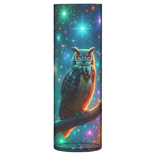 Flower Vase Unbreakable Decorative Plastic Vase for Home Table Owl Night Stars