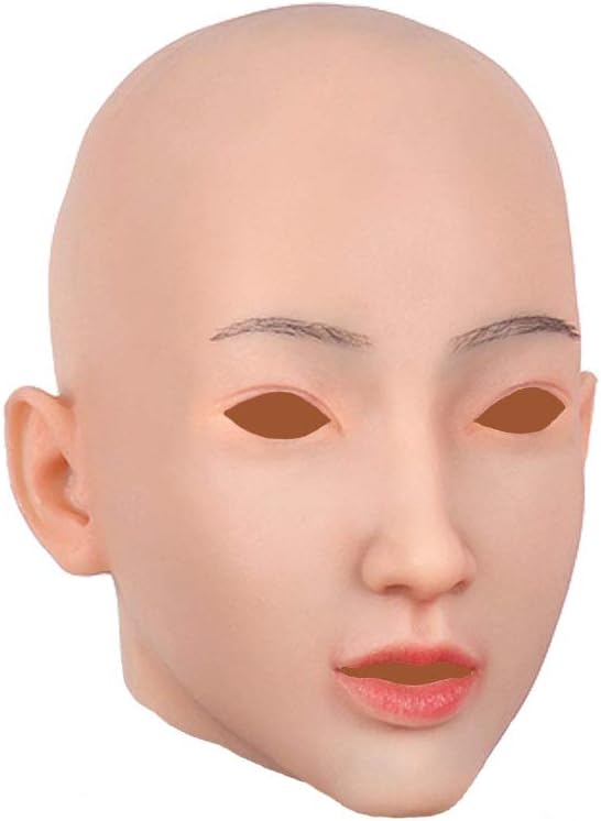 Silicone Face Mask Realistic Head Masquerade Cosplay Apparel for Transgender Crossdresser Halloween