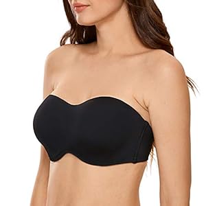 DELIMIRA Women’s Strapless Bra Minimizer Seamless Underwire Unlined Bandeau for Big Bust